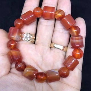 VÒNG TAY ĐÁ PHONG THỦY MAY MẮN-ĐỎ. 14LY