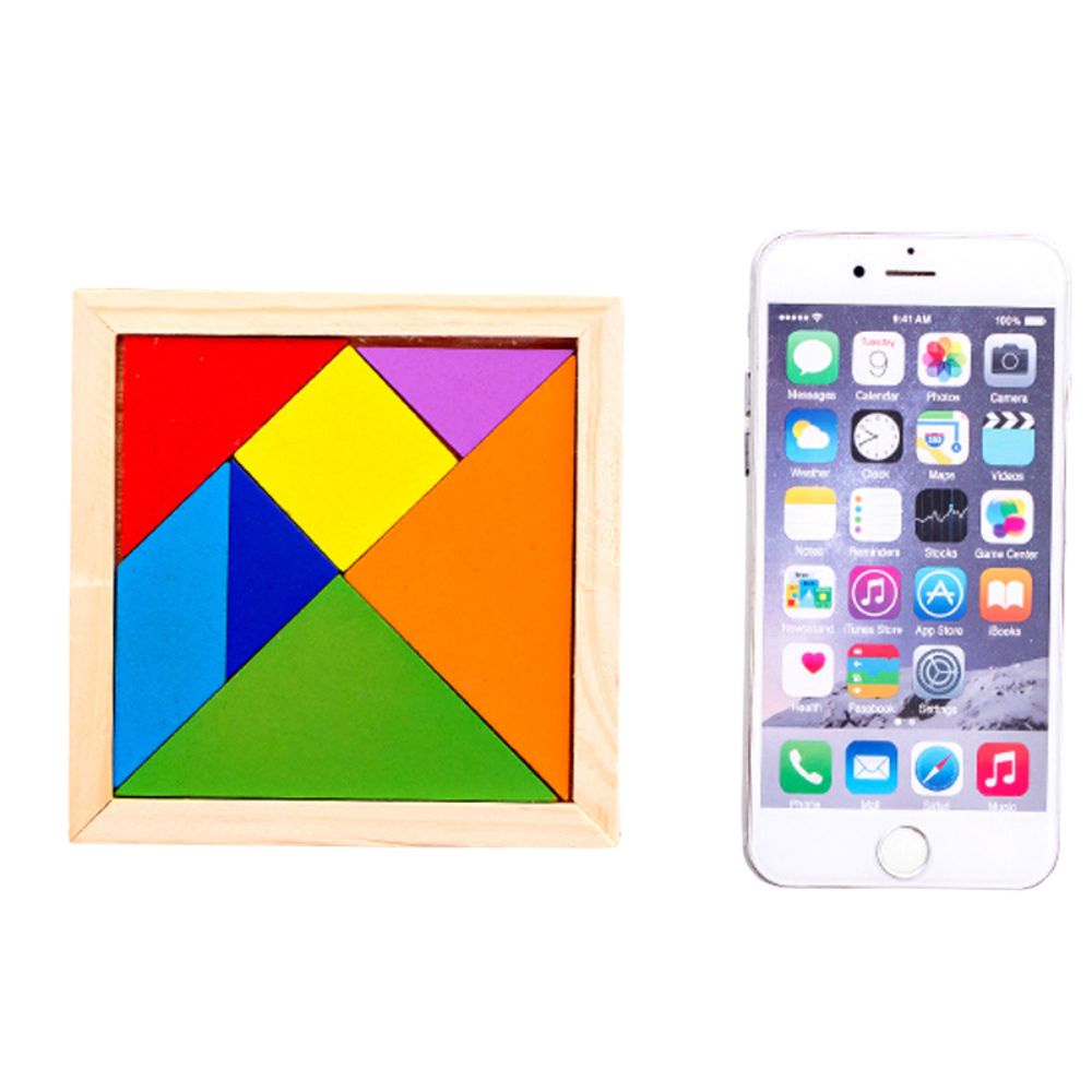 Đồ chơi trí tuệ Tangram Pison bộ ghép hình 7 miếng nhiều màu bằng gỗ kích thích tư duy sáng tạo cho trẻ - PVN2816