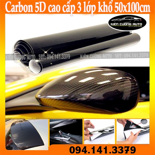 Cacbon 5D Cao cấp 3 Lớp khổ 50 x 100cm