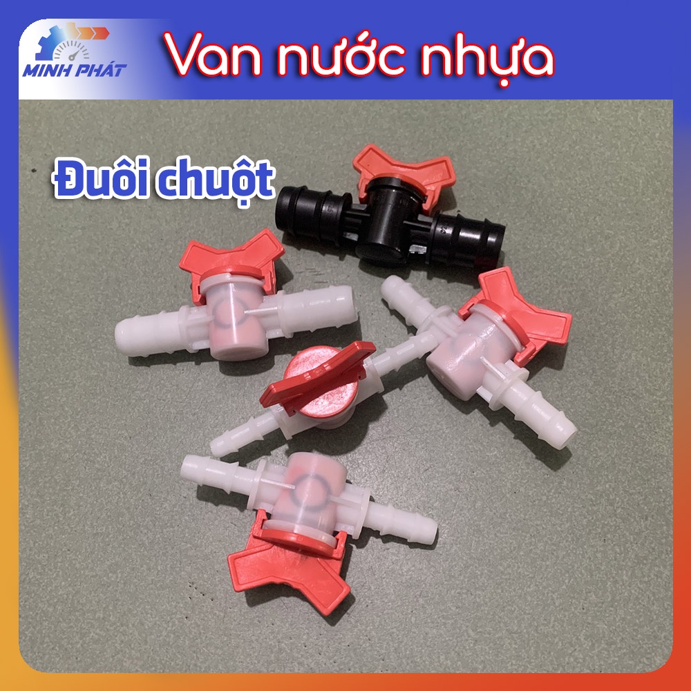 Van khoá chia nối gắn ống nước nhựa 2 đầu đuôi chuột