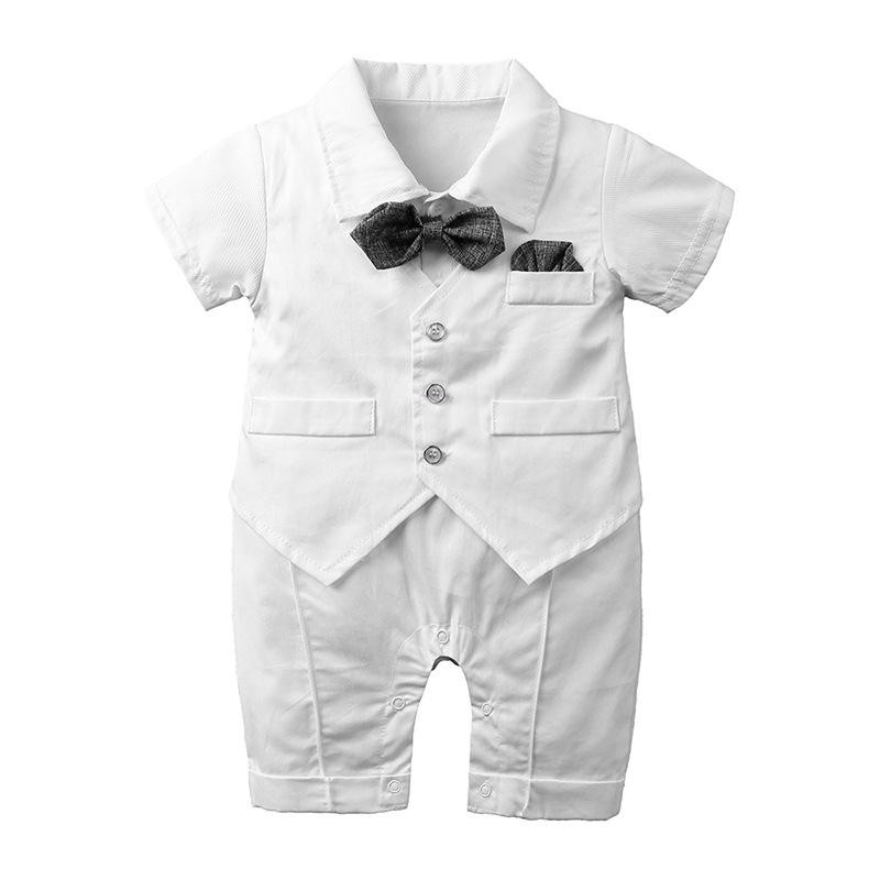 Bộ Body Bé Trai Công Tử Bodysuit Thắt Nơ Cho Bé Chất Cotton