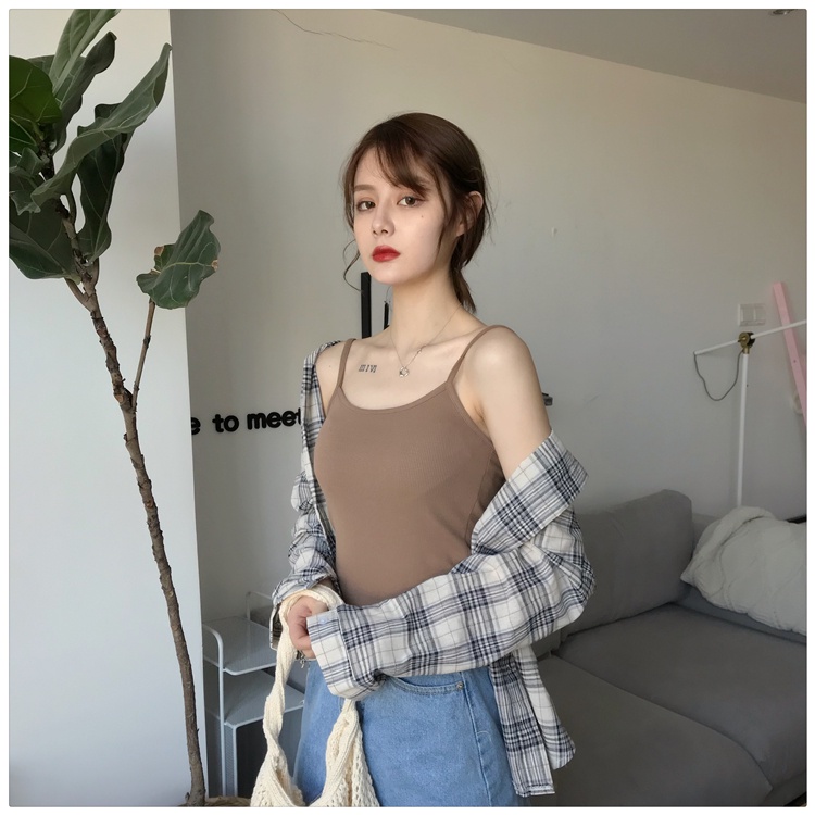áo 2 dây nữ dáng ôm chất liệu thun co giãn 4 chiều cao cấp được xử lý bề mặt không bai xù | BigBuy360 - bigbuy360.vn