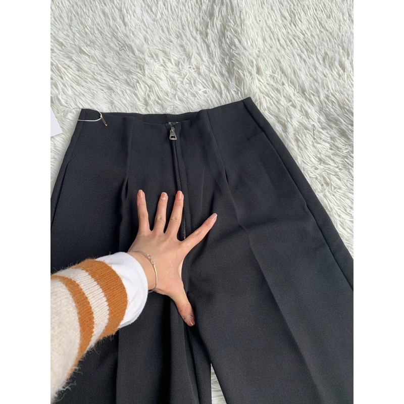 ***HÀNG LOẠI 1***Quần ống suông cullotes cạp liền xuốt eo khóa trước 3 màu trẻ trung năng động - HOT TREND 2021 | BigBuy360 - bigbuy360.vn