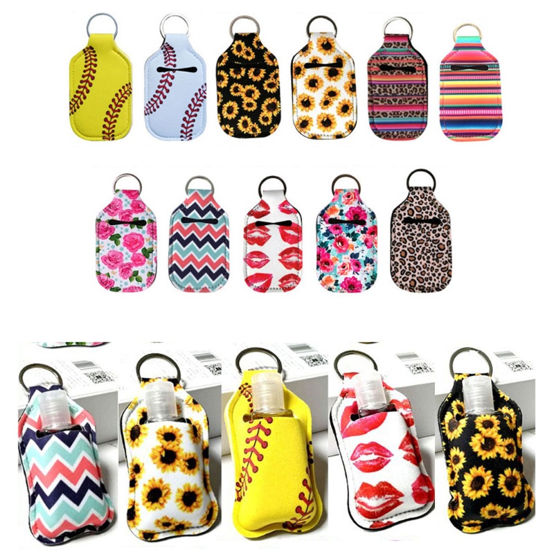 Chai Rỗng Đựng Nước Rửa Tay 30ml Kèm Giá Đỡ Móc Khóa Tiện Dụng Mang Theo Du Lịch