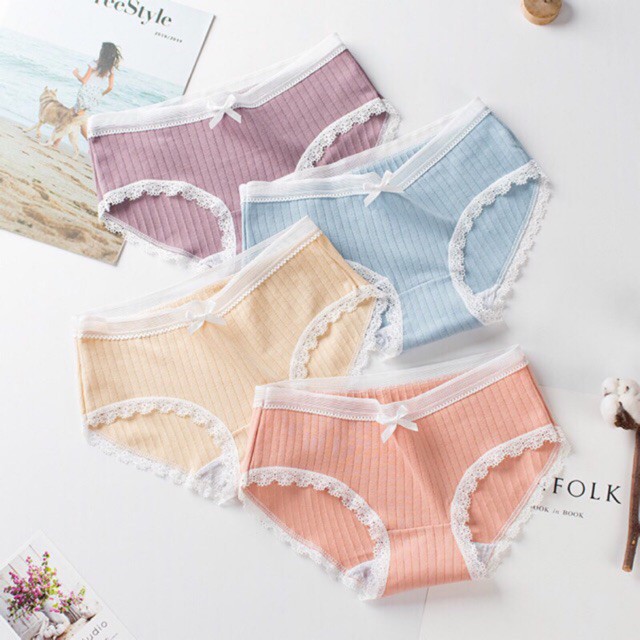 MẪU MỚI QUẦN GÂN TĂM KHÁNG KHUẨN CẠP LỨOI VIỀN REN PHỐI NƠ XINH | BigBuy360 - bigbuy360.vn