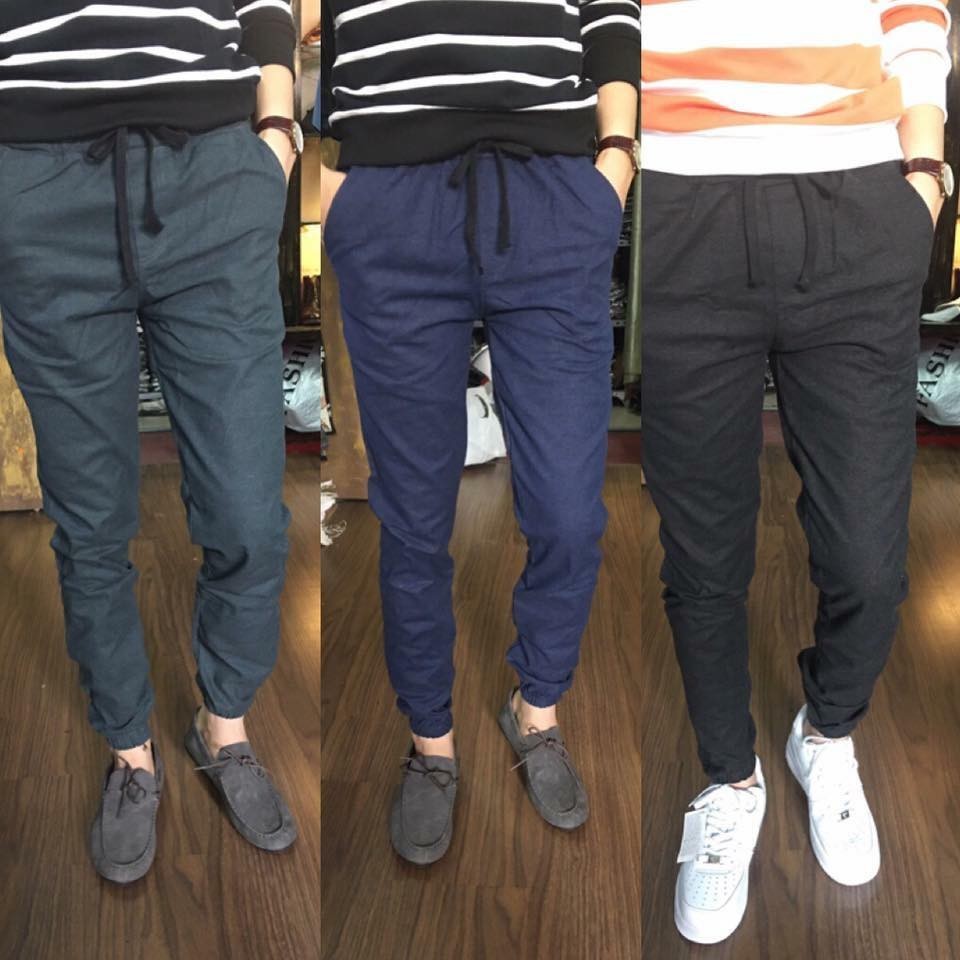 Quần Thể Thao Nam Jogger Kaki Co Giãn Khóa Kéo Mềm Mịn Phong Cách Thể Thao Năng Động Cá Tính