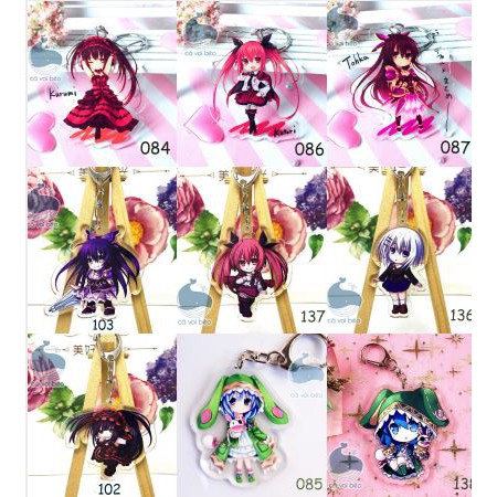 [SALE GIÁ XƯỞNG] [15 mẫu] Móc khóa Date A Live Kurumi Yoshino Itsuka Kotori Yatogami Tohka Tobiichi Origami