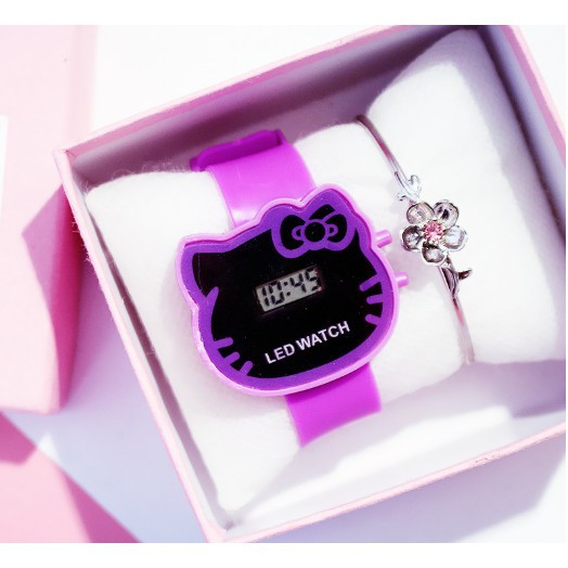  ĐỒNG HỒ ĐIỆN TỬ TRẺ EM HAZO 319 MẶT LED KITTY DỄ THƯƠNG  MQ-003 | BigBuy360 - bigbuy360.vn