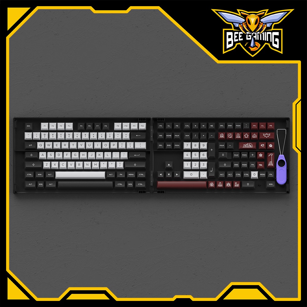 [Mã 33ELSALE hoàn 7% xu đơn 300k] Bộ keycap AKKO Dracula Castle - Chất liệu PBT Double Shot - 198 nút