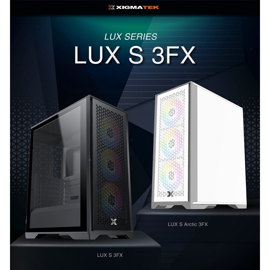 Vỏ Case Máy Tính XIGMATEK LUX S ARTIC 3FX - PREMIUM GAMING ATX, KÈM 03 FAN XIGMATEK X22ARGB