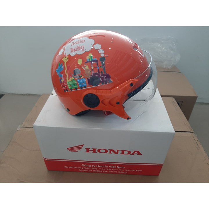 Mũ bảo hiểm trẻ em New Kiddy kính Honda