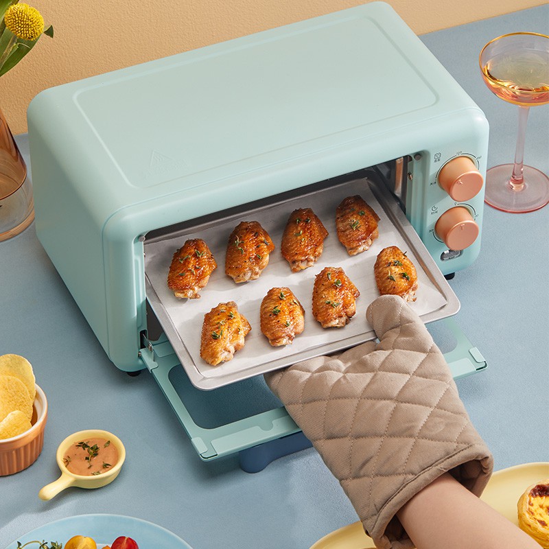 ❐►▫Lò nướng gấu nhỏ hộ gia đình hai tầng bánh đa chức năng điện tự động quạt mini sấy hoa quả