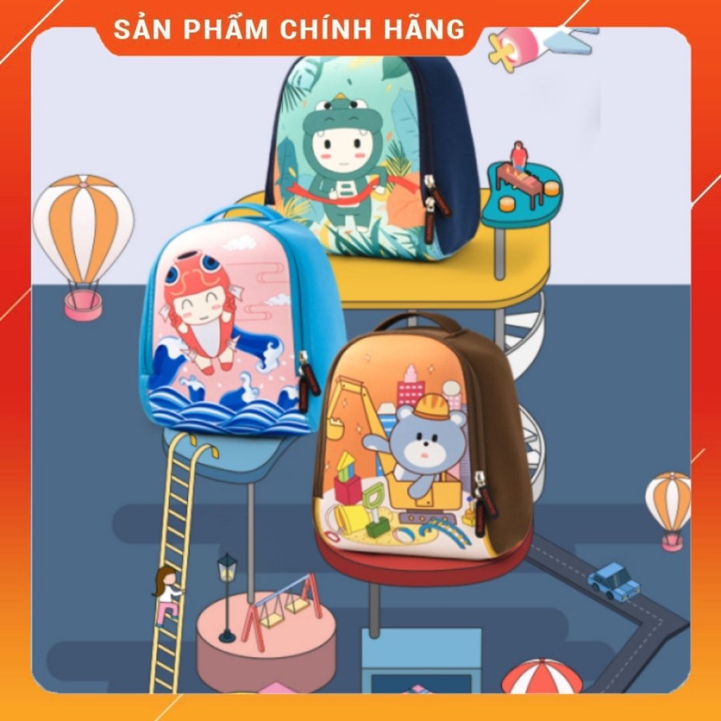 Balo trẻ em mẫu giáo, Balo cho bé đi học mầm non TOCHANG Chính Hãng BIG size (3-6 Tuổi)
