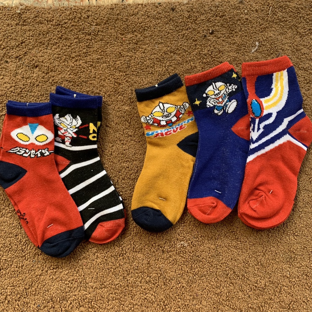 Tất siêu nhân set 5đ  cao cổ cho bé trai hình mới chất cotton vớ siêu anh hùng bé trai