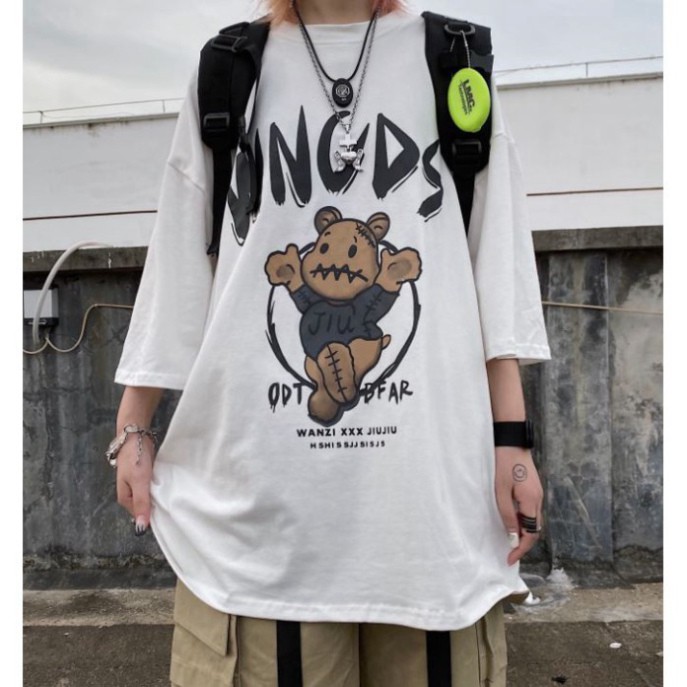 Áo thun tay lỡ Unisex, áo phông form rộng M420 KL SHOP DVSHOP