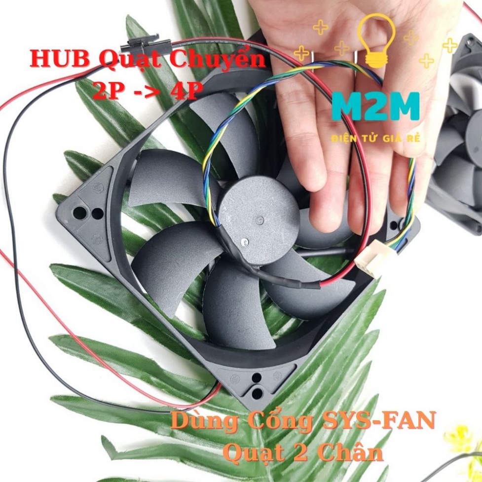 HUB Chuyển Đổi Quạt 2 Chân Sang 4 Chân Cổng SYS-FAN