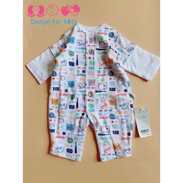 Bodysuit / Sleepsuit MIDES xuất Pháp vải cotton cho bé