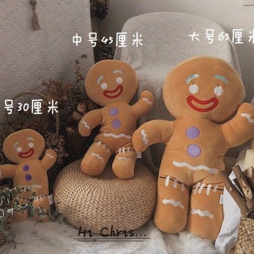 Đồ chơi nhồi bông hình bánh gừng phong cách giáng sinh ấm áp đáng yêu