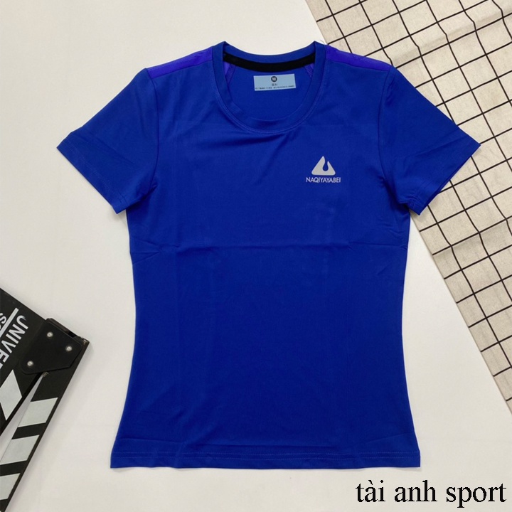 Áo nữ tập Gym, Yoga, Aerobic tay ngắn, chất thun 4 chiều - Naqiyayabei lưới lưng