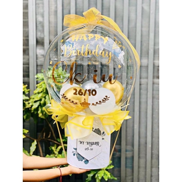 Bóng Jumbo Trong Suốt Nhiều Size Trang Trí Sinh Nhật Phòng Cưới Làm Bóng Galaxy
