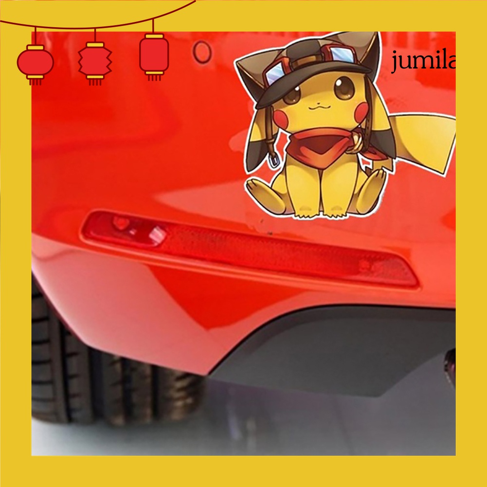 Đề Can Dán Trang Trí Xe Hơi / Xe Máy / Laptop Hình Pokemon Pikachu Dễ Thương