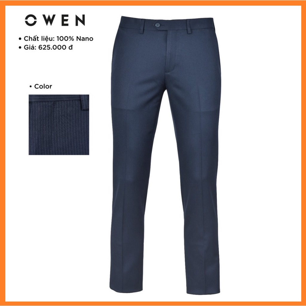 OWEN - Quần âu nam Owen Slimfit Kẻ tăm chất Nano co dãn chống nhăn 90899 90897