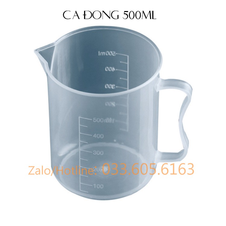 Ca đong định lượng 100ml - 250ml - 500ml - 1000ml chất liệu nhựa dẻo chịu nhiệt - Dụng cụ pha chế TV