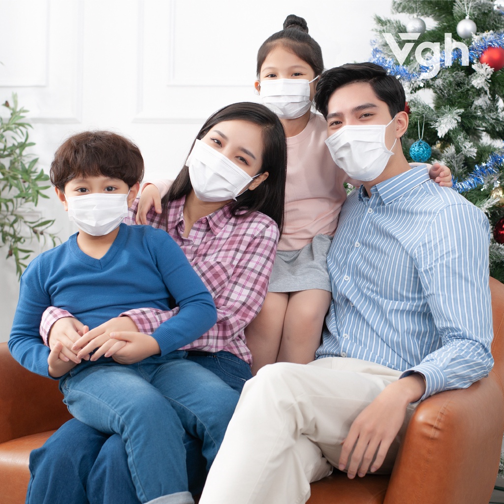 Khẩu trang VG KID túi zip cho bé kháng khuẩn, chống bụi mịn 99,98%, vừa vặn-Chính hãng VG Healthcare-Túi  5 chiếc