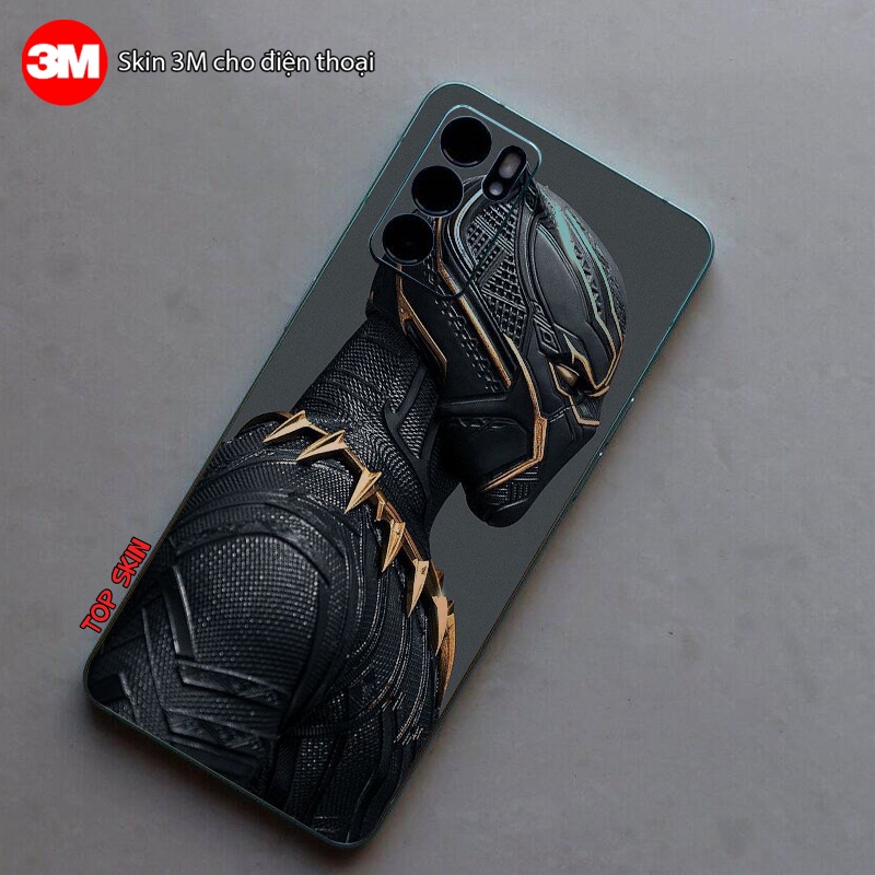 Miếng Dán Skin điện thoại - Skin 3M mẫu Black Panther vân nổi cao cấp  - Có mẫu cho tất cả các dòng điện thoại...