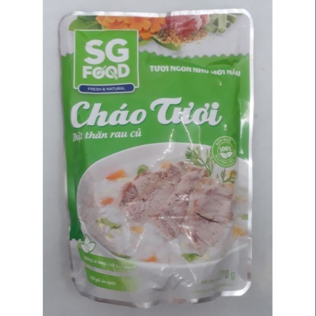 Cháo Tươi Thịt Thăn Rau Củ SG Food 240g.