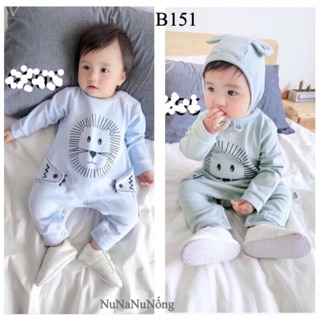 3-18 tháng: Set body Sư tử nhỏ kèm mũ bé trai bé gái
