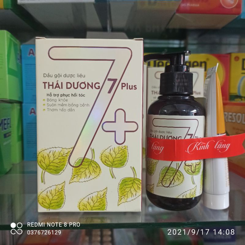 Dầu gội dược liệu Thái Dương 7 plus chai 100ml 🔥Tặng túyp kem đánh răng 🔥