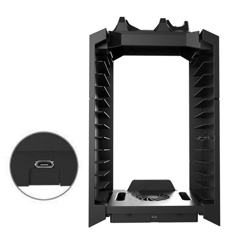 Đế đựng quạt tản nhiệt đĩa CD kiêm bộ sạc kép điều khiển cho PS4