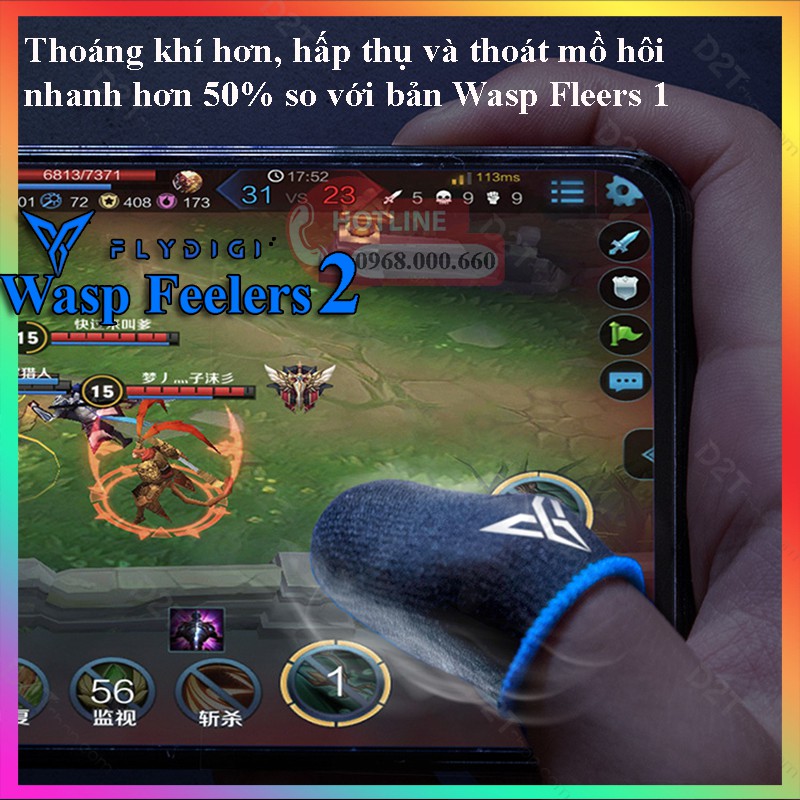 [ BẢN MỚI NHẤT ] Bao tay Wasp Feelers chơi game PUBG, Liên quân, COD