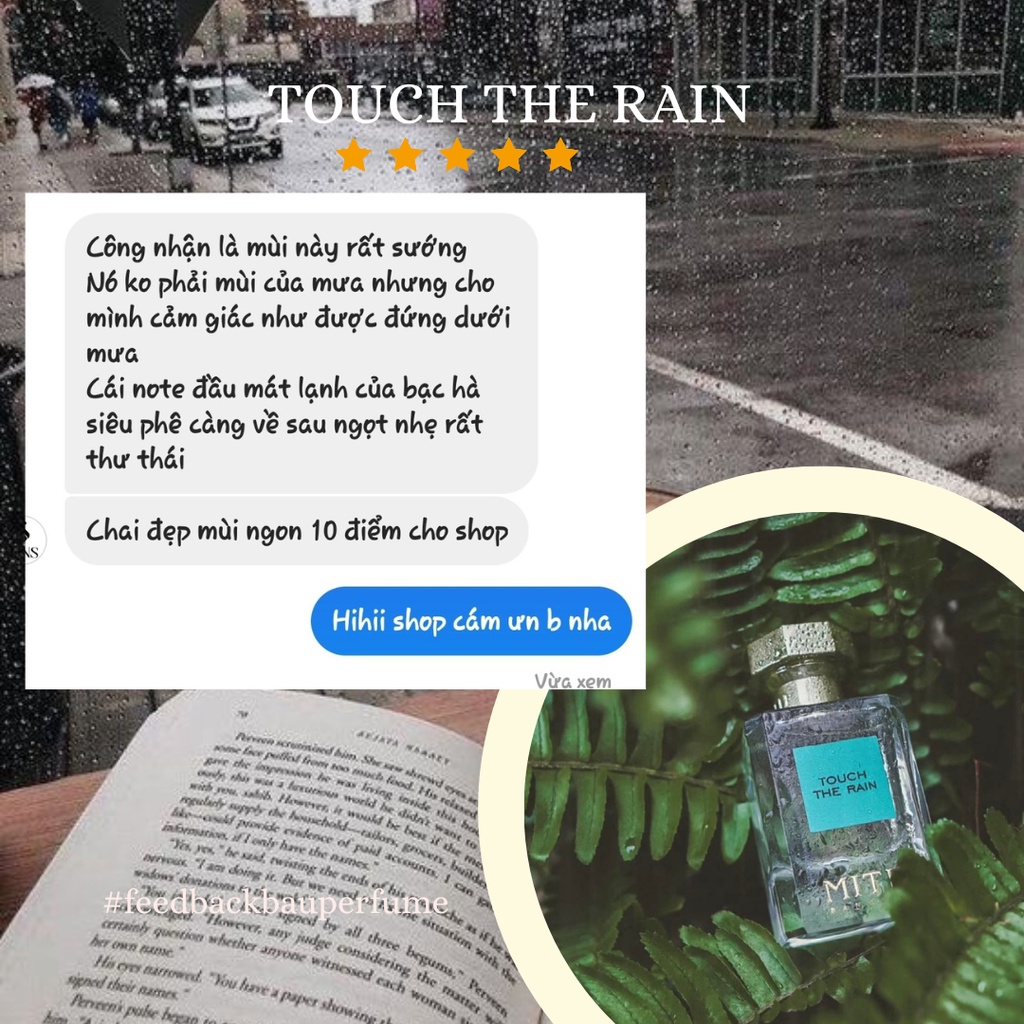 Nước hoa chính hãng Touch The Rain Mùi của mưa