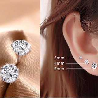 Khuyên tai nụ đá bạc ta s925 cho nam va nữ