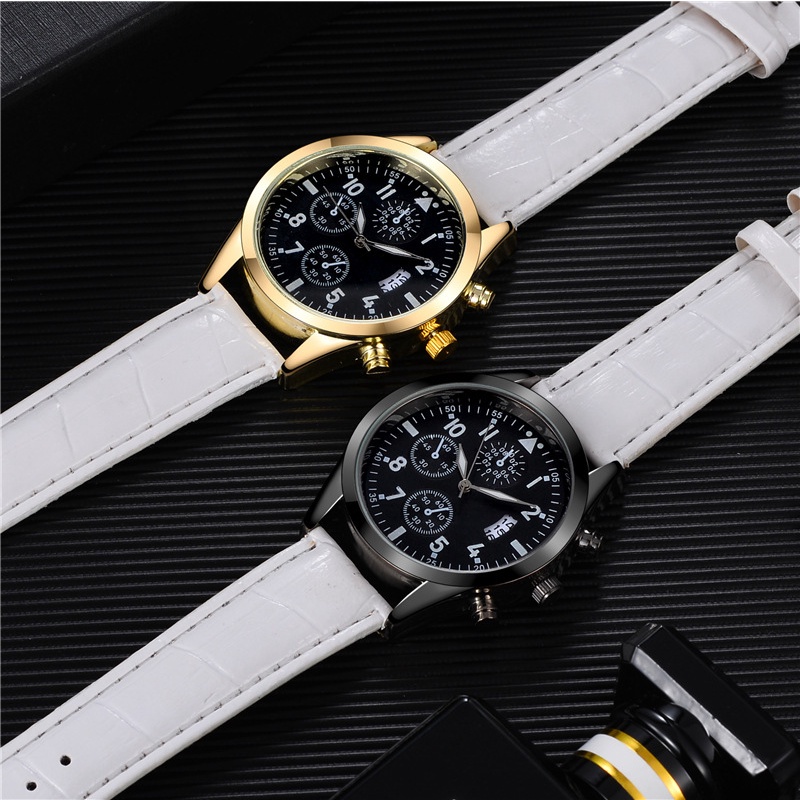 Đồng hồ quartz dây đeo da dành cho nam