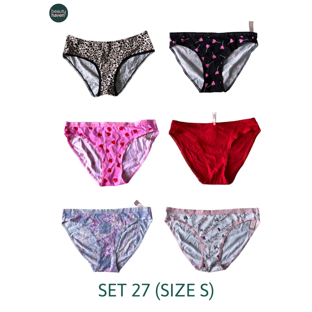 Set 6 Quần lót nữ cotton Victoria's Secret chính hãng Size S