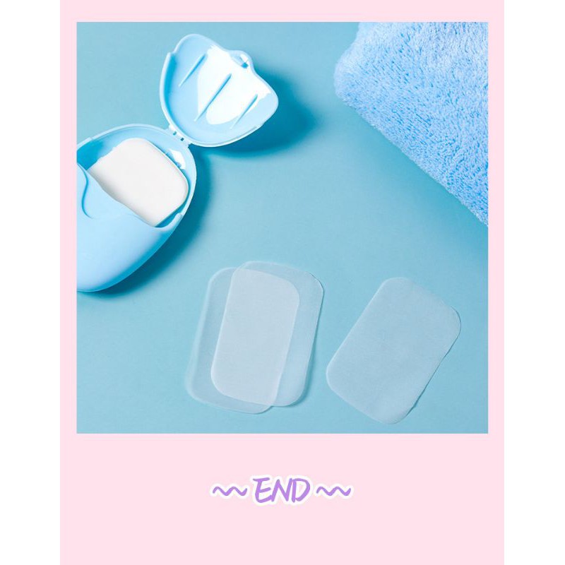 HỘP 50 MIẾNG XÀ PHÒNG GIẤY BỎ TÚI/ HỘP XÀ PHÒNG GIẤY MINI TIỆN LỢI DỄ DÙNG | BigBuy360 - bigbuy360.vn