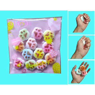 Bộ 10 đồ chơi squishy hình bàn chân thú cưng dễ thương