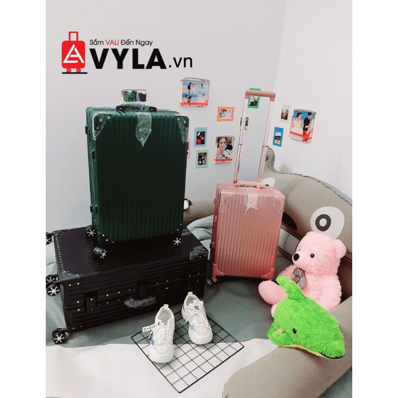 Vali Kéo VYLA Khung Nhôm Khóa Sập Hải Quan Chống Rạch Bọc Góc Chống Xước Chống Va Đập Size 20/24/28