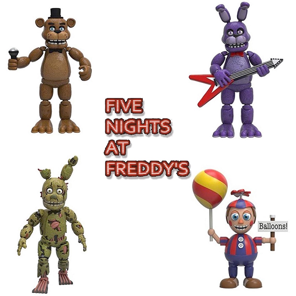 Bộ 4 món đồ chơi mô hình nhân vật trong game Five Nights At Freddy's