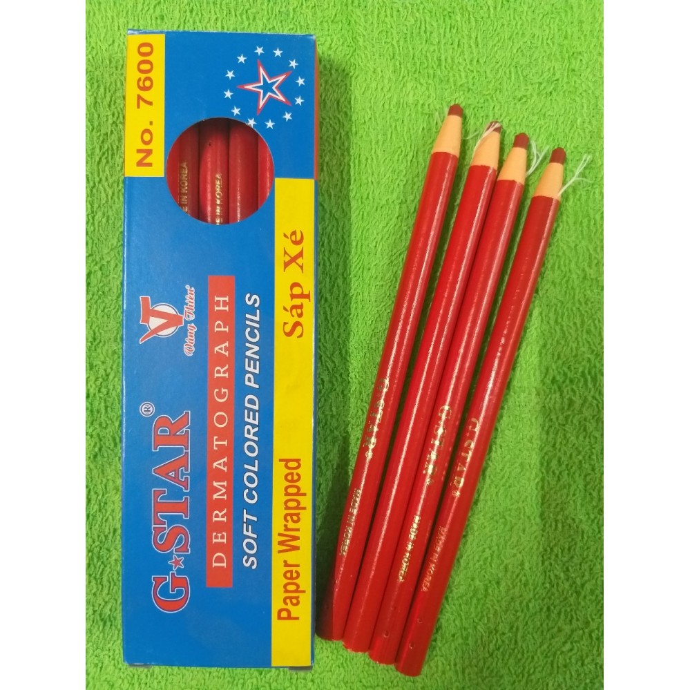 Combo 12 chiếc bút sáp bóc/sáp xé/bút vẽ lên vải Gstar các màu