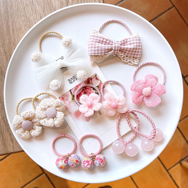 Mới Dây Buộc Tóc Cao Su Kiểu Dáng Dễ Thương Dành Cho Bé Gái