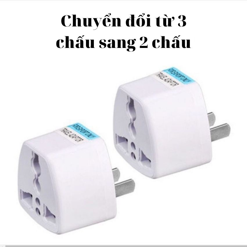 Ổ cắm chuyển đổi đầu 3 chân sang 2 chân nguồn 220V thông thường.