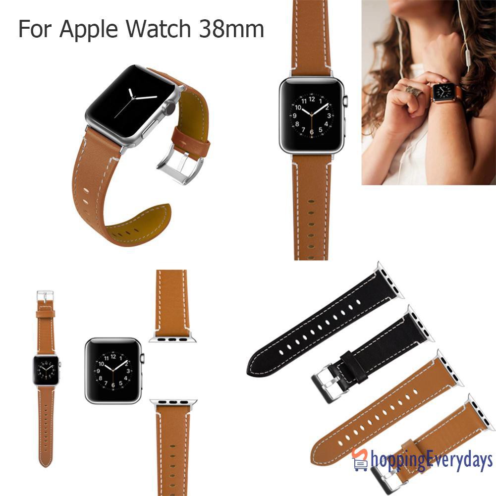 SV Dây Đeo Da Thay Thế Cho Đồng Hồ Thông Minh Apple Watch 38mm