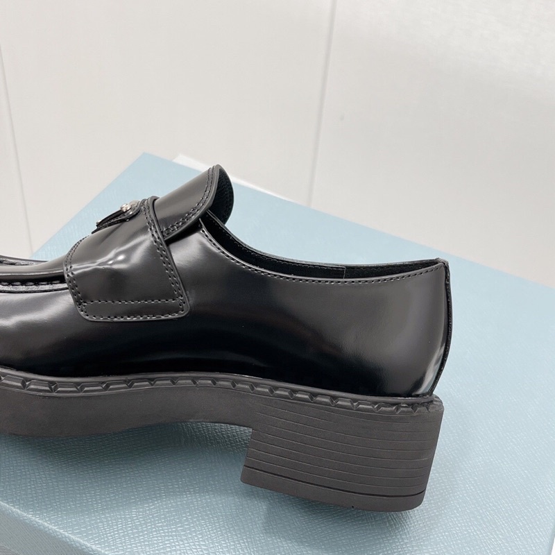 Giày oxford nữ da thật cao cấp thương hiệu Prada 2022