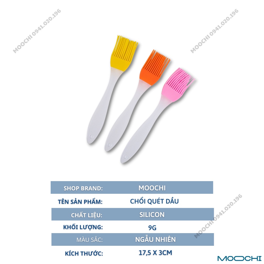 Chổi Quét Dầu Silicon Chịu Nhiệt, Quét Mặt Bánh Đồ Nướng 17cm Tiện Dụng