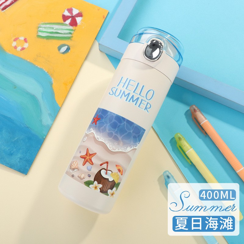 Bình giữ nhiệt Hello Summer 400ml Inox 304 bình nước học sinh nhiều mẫu (có ảnh và video thật) | BigBuy360 - bigbuy360.vn