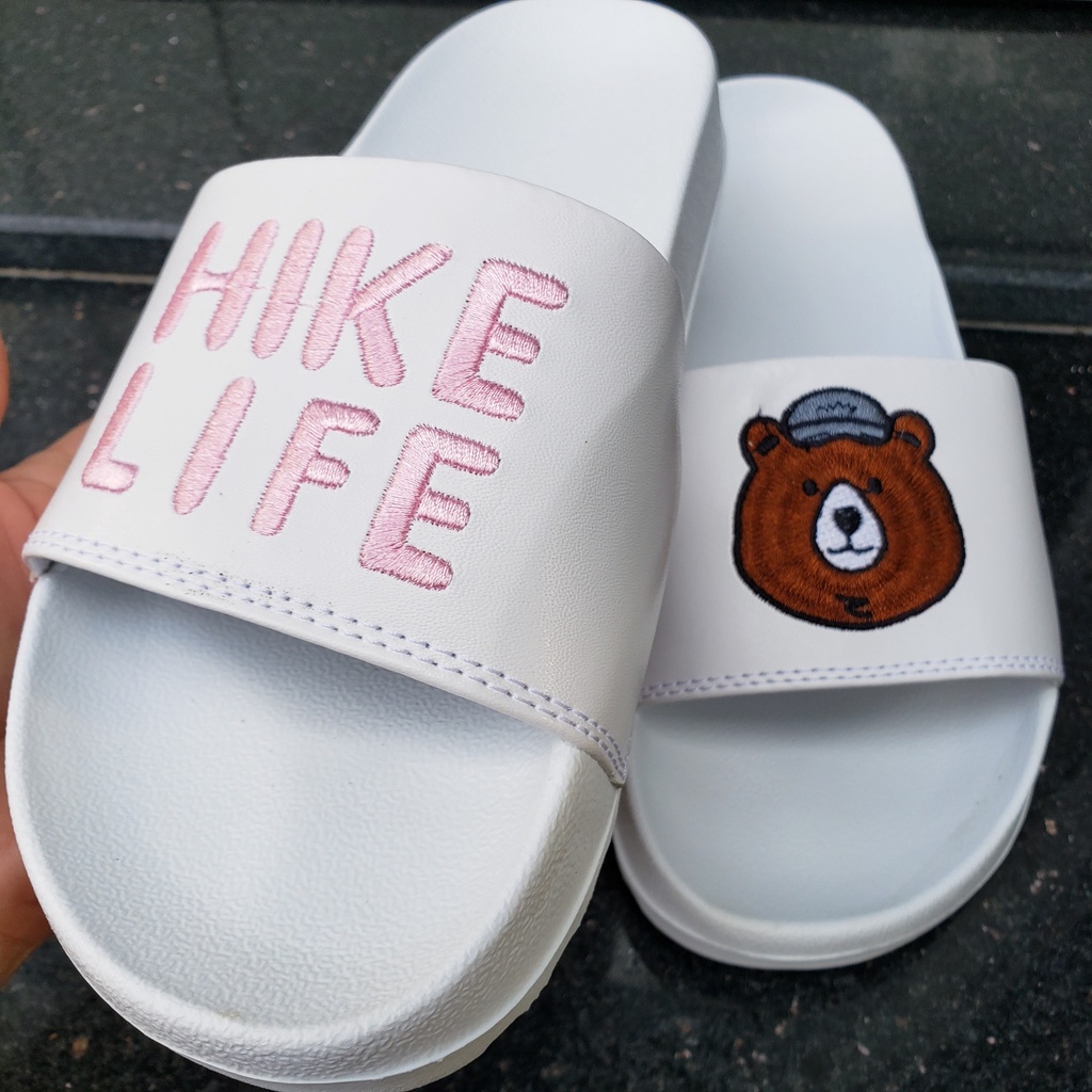 Dép 𝐌𝐋𝐁 UNISEX nam nữ trending2022 hike life chữ thêu nổi Có video + Ảnh thật + Tặng hộp